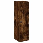 Vidaxl meuble de salle de bain avec porte - rouleau chne fum