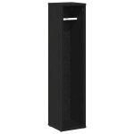 Vidaxl meuble de salle de bain avec porte - rouleau noir 20, 5x20x90 cm