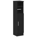Vidaxl meuble de salle de bain avec porte - rouleau noir 20, 5x22x90 cm