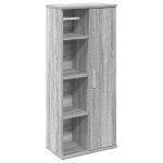 Vidaxl meuble de salle de bain avec porte - rouleau sonoma gris