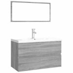 Vidaxl meubles de salle de bain sonoma gris bois d'ing�nierie