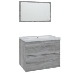 Vidaxl meubles de salle de bain sonoma gris bois d'ingnierie