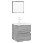 Vidaxl meubles de salle de bain sonoma gris bois d'ing�nierie