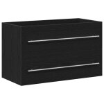 Vidaxl meuble sous - �vier en ch�ne noir 80 x 38, 5 x 48 cm bois d'ing�nierie