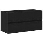 Vidaxl meuble sous lavabo avec tiroir chne noir 90 x 38. 5 x 45 cm