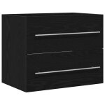 Vidaxl meuble sous lavabo de salle de bain ch�ne noir 60x38, 5x48 cm