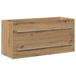 Vidaxl meuble sous - vasque de salle de bain en ch�ne massif 100 x 38, 5 x 48 cm bois d'ing�nierie