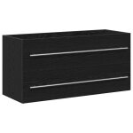 Vidaxl meuble sous - vasque de salle de bain en ch�ne noir 100 x 38, 5 x 48 cm bois d'ing�nierie