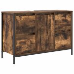 Vidaxl meuble sous - vasque avec tiroirs ch�ne fum� 90x34, 5x60 cm