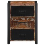 Vidaxl meuble � tiroirs multicolore 50x35x70 cm en bois massif recycl�