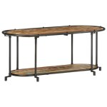 Vidaxl meuble tv 100x42x40 cm bois massif de rcupration