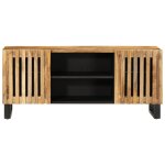 Vidaxl meuble tv 105x34x46 cm bois massif de manguier brut