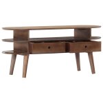 Vidaxl meuble tv 110x35x50 cm bois d'acacia solide
