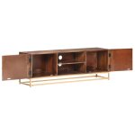 Vidaxl meuble tv 124 x 29 x 45 cm en bois de manguier massif