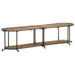 Vidaxl meuble tv 160x42x40 cm bois massif de manguier brut