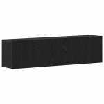 Vidaxl meubles tv 2 pices chne noir 160 x 30 x 41 cm bois d'ingnierie
