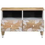 Vidaxl meuble tv 70x33, 5x46 cm bois massif de manguier