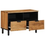 Vidaxl meuble tv 70x33x46 cm en bois massif d'acacia