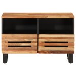 Vidaxl meuble tv 70x34x46 cm bois d'acacia massif