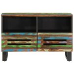 Vidaxl meuble tv 70x34x46 cm bois d'acacia massif