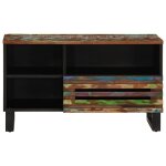Vidaxl meuble tv 80x34x46 cm bois d'acacia massif