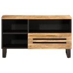Vidaxl meuble tv 80x34x46 cm bois massif de manguier brut