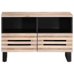 Vidaxl meuble tv blanc 70x34x46 cm bois massif de manguier Vidaxl meuble tv blanc 70x34x46 cm bois massif de manguier