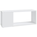 Vidaxl meuble tv blanc 80x24x32 cm bois d'ing�nierie