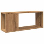 Vidaxl meuble tv chne artisanal 80x24x32 cm bois d'ingnierie