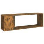 Vidaxl meuble tv ch�ne fum� 100x24x32 cm bois d'ing�nierie