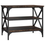 Vidaxl meuble tv chêne fumé 60x40x50 cm bois d'ingénierie Vidaxl meuble tv chêne fumé 60x40x50 cm bois d'ingénierie