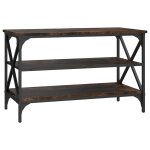 Vidaxl meuble tv chne fum 80x40x50 cm bois d'ingnierie