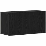Vidaxl meuble tv chne noir 80x30x41 cm bois d'ingnierie
