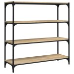 Vidaxl meuble tv chne sonoma 100x33x100 cm bois d'ingnierie et acier