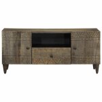 Vidaxl meuble tv gris clair 105x33, 5x46 cm bois massif de manguier