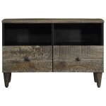 Vidaxl meuble tv gris clair 70x33, 5x46 cm bois massif de manguier