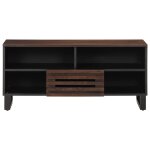 Vidaxl meuble tv marron 100x34x46 cm bois massif manguier