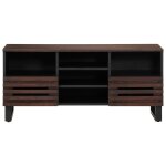 Vidaxl meuble tv marron 100x34x46 cm bois massif manguier