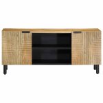 Vidaxl meuble tv marron 105x33x46 cm bois massif de manguier Vidaxl meuble tv marron 105x33x46 cm bois massif de manguier