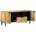 Vidaxl meuble tv marron 105x33x46 cm bois massif de manguier