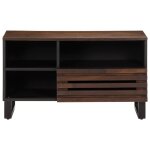 Vidaxl meuble tv marron 80x34x46 cm bois massif de manguier