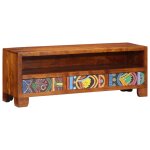 Vidaxl meuble tv multicolore 110x30x40 bois d'acacia massif
