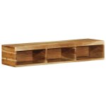 Vidaxl meuble tv mural 100x30x19 cm bois massif d'acacia