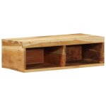 Vidaxl meuble tv mural 60x30x19 cm bois massif d'acacia