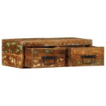 Vidaxl meuble tv mural 60x30x19 cm bois massif de récupération Vidaxl meuble tv mural 60x30x19 cm bois massif de récupération