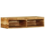 Vidaxl meuble tv mural 80x30x19 cm bois massif d'acacia