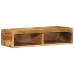 Vidaxl meuble tv mural 80x30x19 cm bois massif de manguier brut