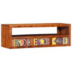 Vidaxl meuble tv mural multicolore 90x30x30 bois massif d'acacia