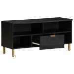 Vidaxl meuble tv noir 100x33x46 cm bois d'ingnierie