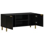 Vidaxl meuble tv noir 105x33x46 cm bois d'ing�nierie